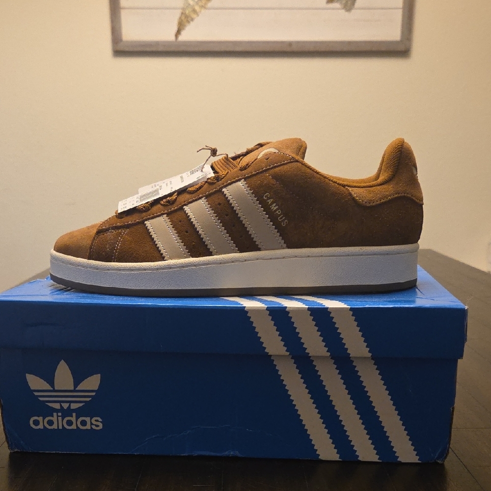 adidas Campus Sneakers Brown with White Stripes